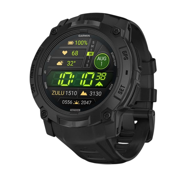 Garmin Instinct 3 50mm AMOLED Tactical Edition Rugged GPS Smartwatch - International Warranty
