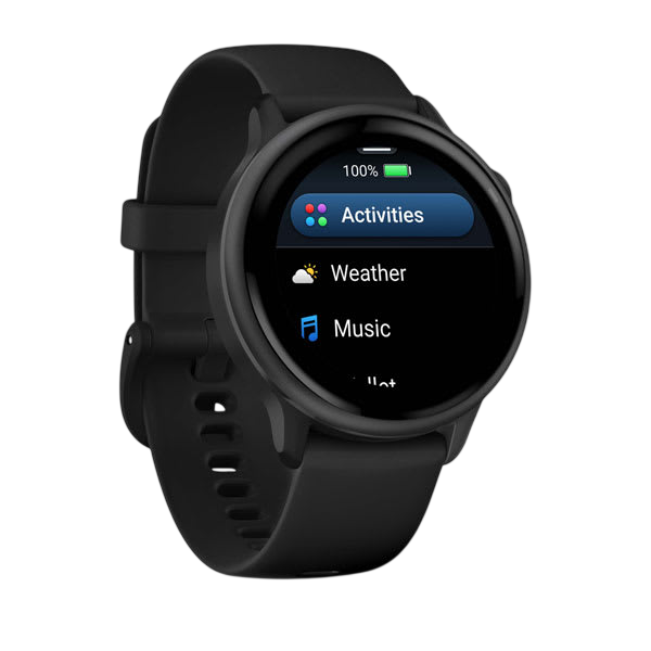 Garmin Vivoactive 6 Health & Fitness GPS Smartwatch - Slate with Black Silicone Band - International Warranty