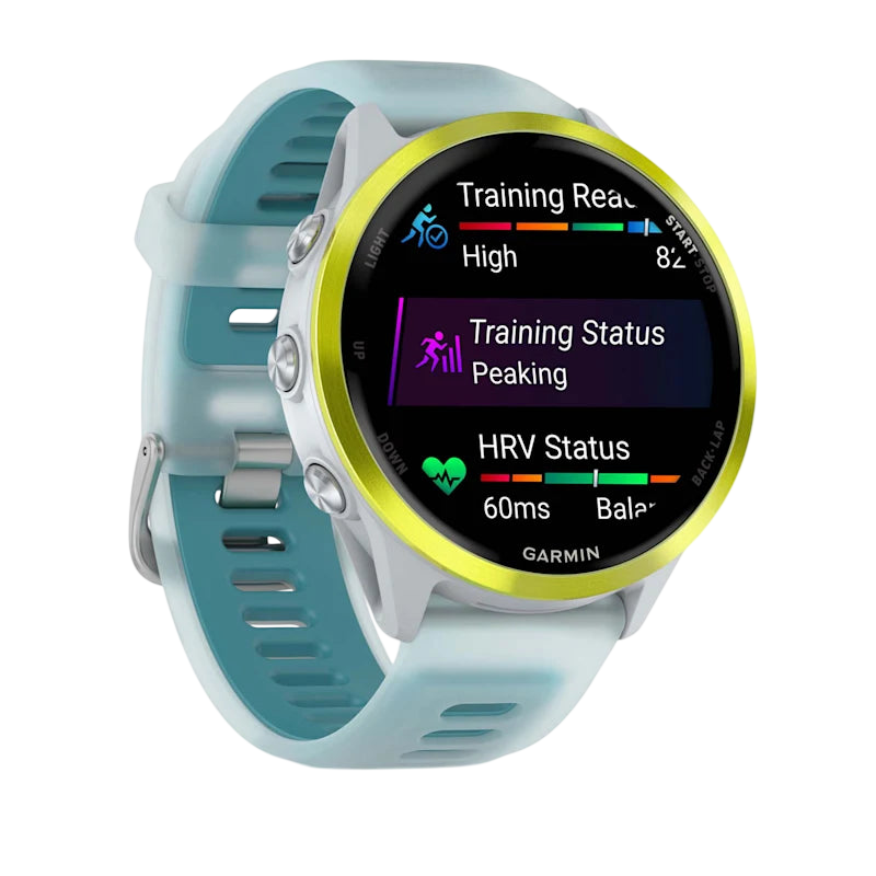 Garmin Forerunner 570 AMOLED GPS Running Smartwatch - Slate Gray Aluminium with Translucent Black Band - International Warranty
