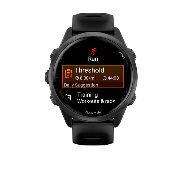 Garmin Forerunner 570 AMOLED GPS Running Smartwatch - Slate Gray Aluminium with Translucent Black Band - International Warranty