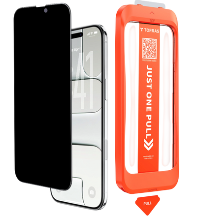 TORRAS Install Master Privacy Screen Protector for iPhone 17 Pro & Pro Max