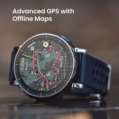 Amazfit Active 3 Premium Smartwatch - Sapphire AMOLED, Offline Maps, Running Power