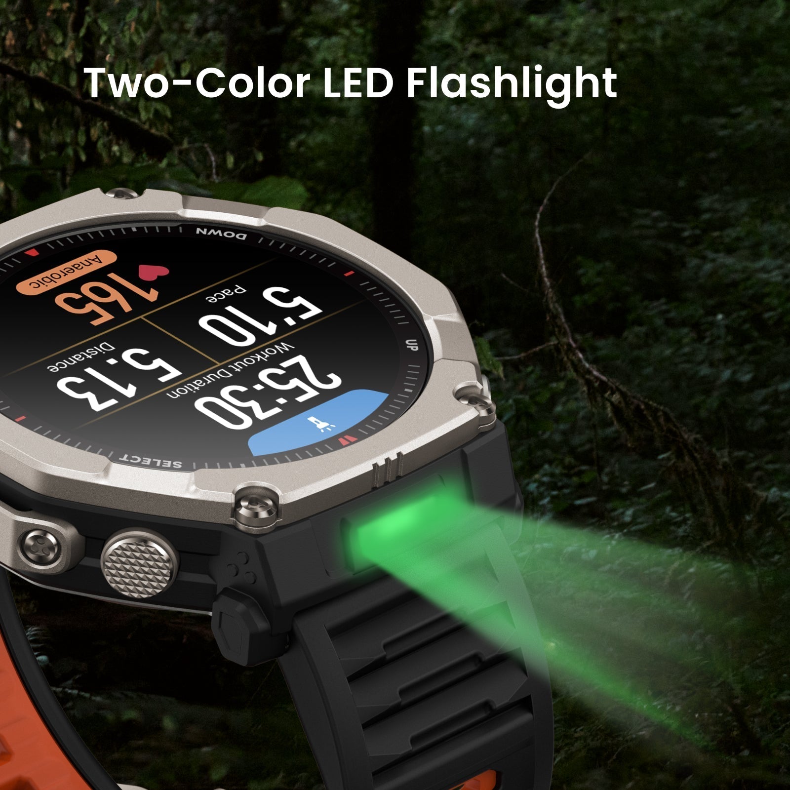 Amazfit T-Rex Ultra 2 Outdoor Smartwatch - 51mm Titanium, 30-Day Battery, 64GB Maps