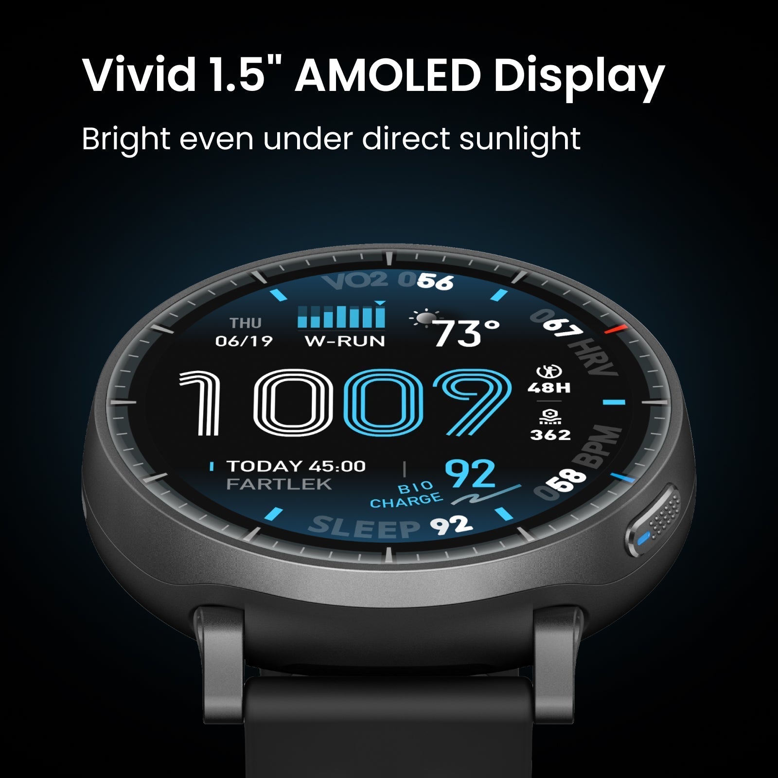 Amazfit Active Max Smartwatch - 3,000-nit AMOLED, 25-Day Battery, Offline Maps