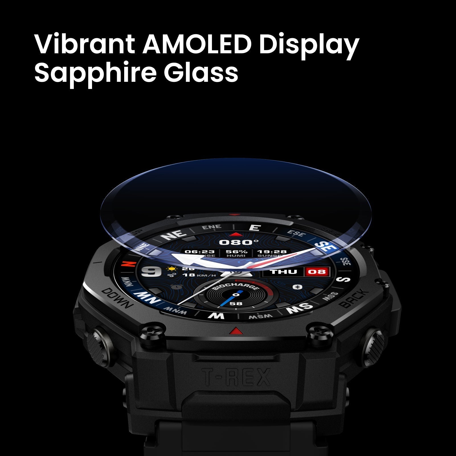 Amazfit T-Rex 3 Pro Outdoor Smartwatch - Titanium, Sapphire AMOLED, Dual-Band GPS