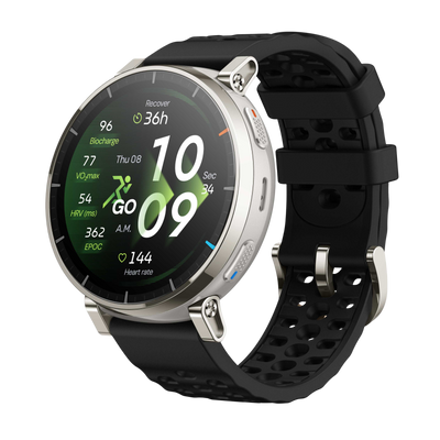 Amazfit Active 3 Premium Smartwatch - Sapphire AMOLED, Offline Maps, Running Power