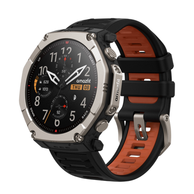 Amazfit T-Rex Ultra 2 Outdoor Smartwatch - 51mm Titanium, 30-Day Battery, 64GB Maps