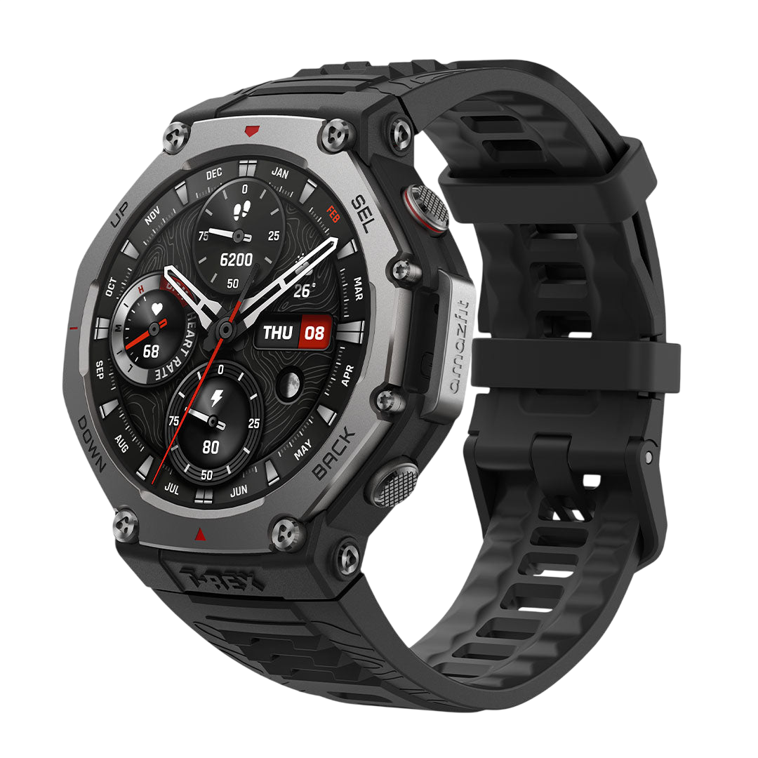 Amazfit T-Rex 3 Rugged GPS Smartwatch - Dual-Band GPS, 27-Day Battery, 10 ATM