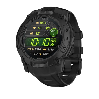 Garmin Instinct 3 50mm AMOLED Tactical Edition Rugged GPS Smartwatch - International Warranty