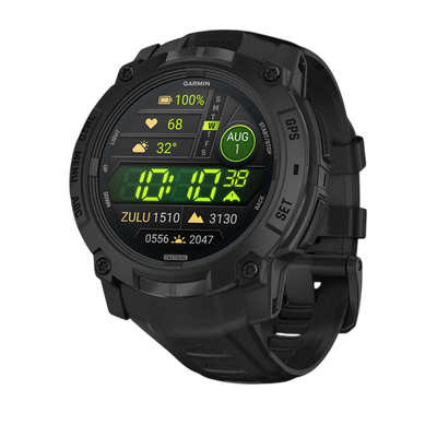 Garmin Instinct 3 50mm AMOLED Tactical Edition Rugged GPS Smartwatch - International Warranty