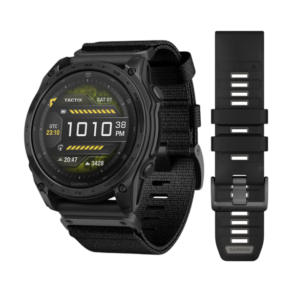 Garmin Tactix 8 AMOLED Sapphire Premium Tactical GPS Smartwatch - Black DLC Titanium - International Warranty