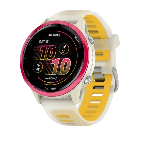 Garmin Forerunner 570 AMOLED GPS Running Smartwatch - Slate Gray Aluminium with Translucent Black Band - International Warranty