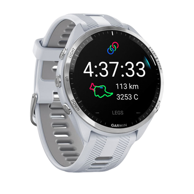 Garmin Forerunner 965 Premium GPS Running Smartwatch - Carbon Gray DLC Titanium Bezel with Black Case - International Warranty