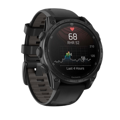 Garmin Tactix 8 AMOLED Sapphire Premium Tactical GPS Smartwatch - Black DLC Titanium - International Warranty