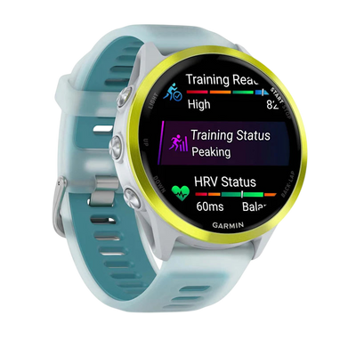 Garmin Forerunner 570 AMOLED GPS Running Smartwatch - Slate Gray Aluminium with Translucent Black Band - International Warranty