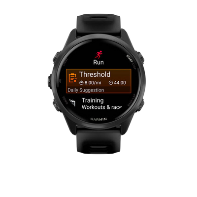Garmin Forerunner 570 AMOLED GPS Running Smartwatch - Slate Gray Aluminium with Translucent Black Band - International Warranty