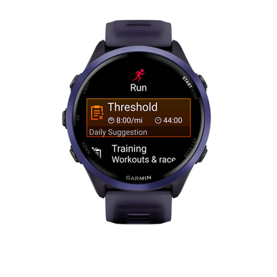 Garmin Forerunner 570 AMOLED GPS Running Smartwatch - Slate Gray Aluminium with Translucent Black Band - International Warranty