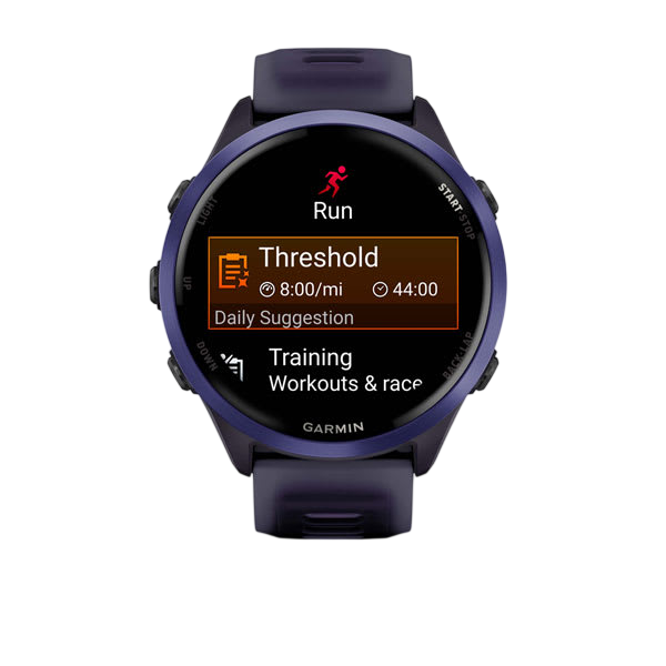 Garmin Forerunner 570 AMOLED GPS Running Smartwatch - Slate Gray Aluminium with Translucent Black Band - International Warranty