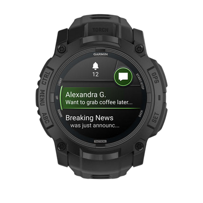 Garmin Instinct 3 50mm AMOLED Tactical Edition Rugged GPS Smartwatch - International Warranty