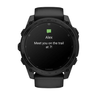 Garmin Tactix 8 AMOLED Sapphire Premium Tactical GPS Smartwatch - Black DLC Titanium - International Warranty