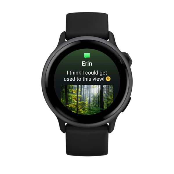 Garmin Vivoactive 6 Health & Fitness GPS Smartwatch - Slate with Black Silicone Band - International Warranty