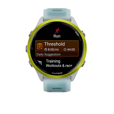 Garmin Forerunner 570 AMOLED GPS Running Smartwatch - Slate Gray Aluminium with Translucent Black Band - International Warranty