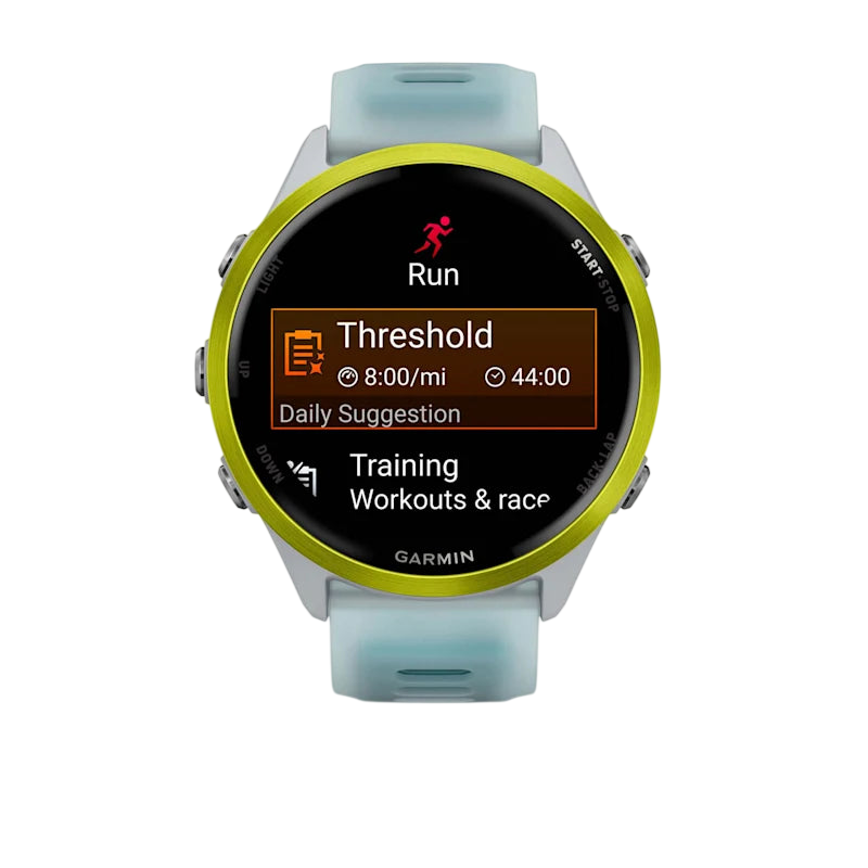 Garmin Forerunner 570 AMOLED GPS Running Smartwatch - Slate Gray Aluminium with Translucent Black Band - International Warranty
